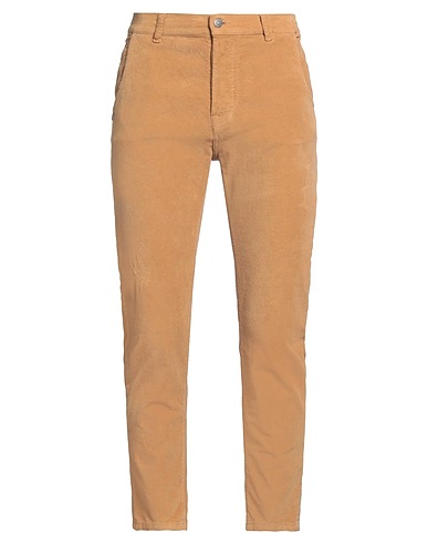 GREY DANIELE ALESSANDRINI Casual trouser Camel 97% Cotton, 3% Elastane