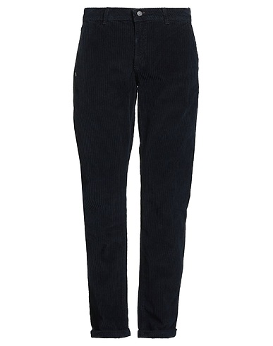 GREY DANIELE ALESSANDRINI Casual pants Navy 98% Cotton, 2% Elastane