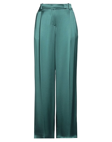 PINKO Casual trouser Dark green 91% Acetate, 9% Polyester