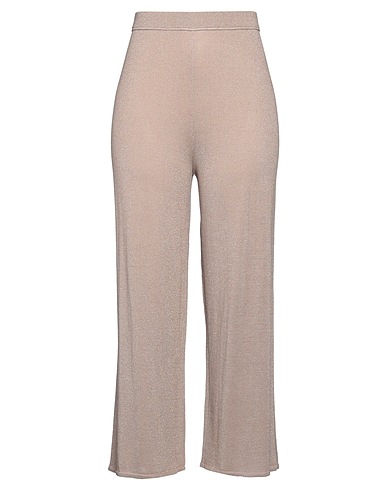 MALÌPARMI Casual pants Taupe 50% Viscose, 42% Polyester, 8% Lurex®