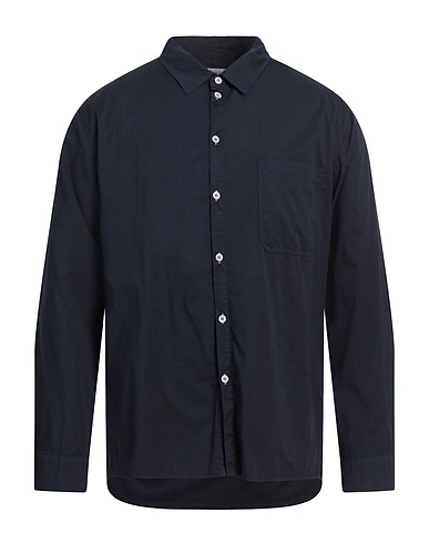 CROSSLEY Solid colour shirt Midnight blue 98% Cotton, 2% Elastane