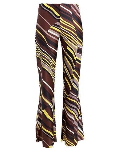MALÌPARMI Casual pants Chocolate brown 82% Polyester, 18% Elastane