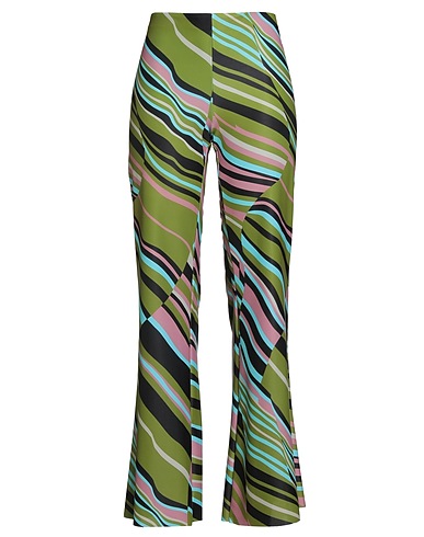 MALÌPARMI Casual pants Lime green 82% Polyester, 18% Elastane