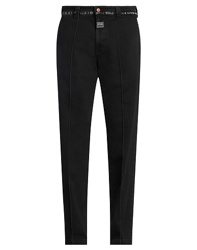 VERSACE JEANS COUTURE Denim trousers Black 99% Cotton, 1% Elastane