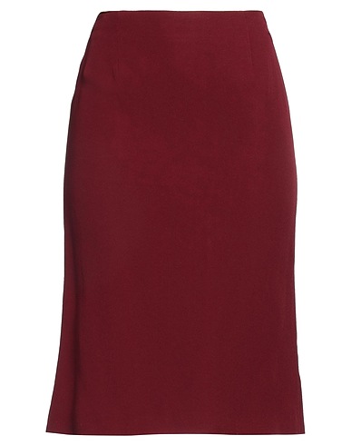TRUSSARDI Midi skirt Burgundy 58% Acetate, 42% Viscose