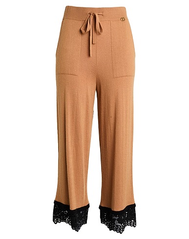 TWINSET Casual trouser Camel 35% Polyamide, 35% Viscose, 27% Wool, 3% Cashmere, Cotton
