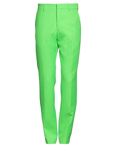 AMI ALEXANDRE MATTIUSSI Casual trouser Lime green 50% Acrylic, 50% Virgin Wool