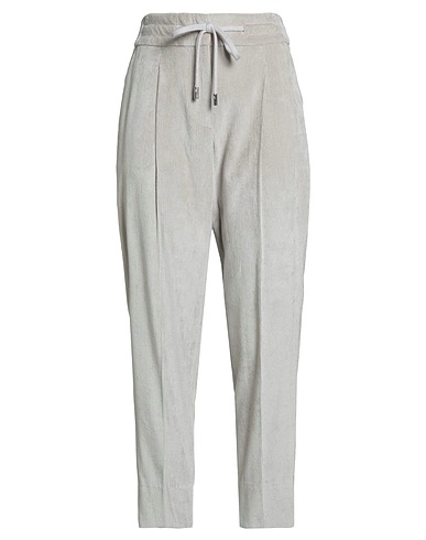 PESERICO Pantalone Grigio chiaro 98% Viscosa, 2% Elastan, Lana Merino, Cachemire, Fibra di metallo