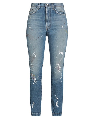 DOLCE&GABBANA Denim trousers Blue 98% Cotton, 2% Elastane