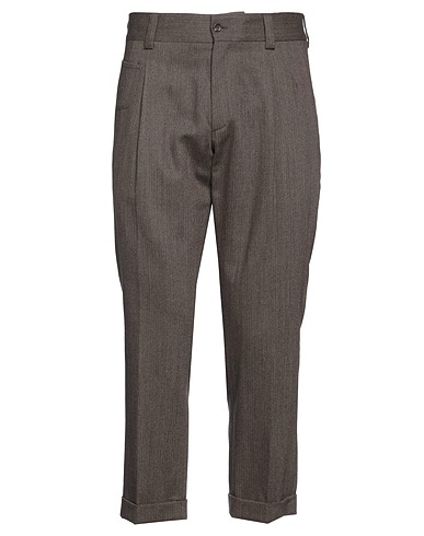 DOLCE&GABBANA Casual pants Brown 52% Virgin Wool, 48% Cotton