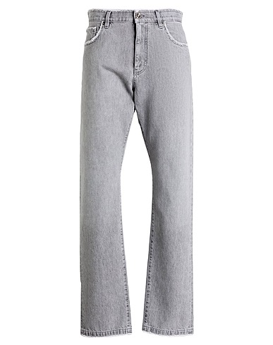 VERSACE Denim trousers Grey 100% Cotton