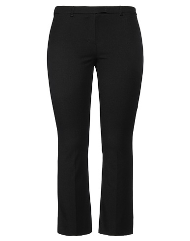 'S MAX MARA Casual trouser Black 52% Cotton, 41% Polyamide, 7% Elastane