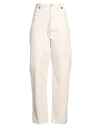 MARANT ÉTOILE Casual trouser Cream 100% Cotton