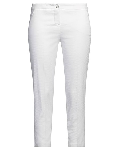 TRUSSARDI JEANS Casual trouser White 95% Cotton, 5% Elastane