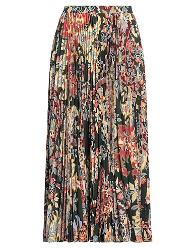 ETRO Midi skirt Dark green 98% Polyester, 2% Elastane