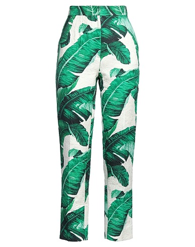 DOLCE&GABBANA Casual pants Emerald green 86% Cotton, 14% Silk