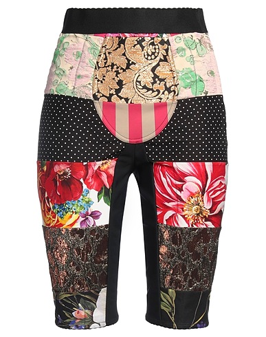 DOLCE&GABBANA Shorts & Bermuda Black 33% Polyester, 28% Cotton, 28% Synthetic fibers, 7% Elastane, 4% Metallic Polyester