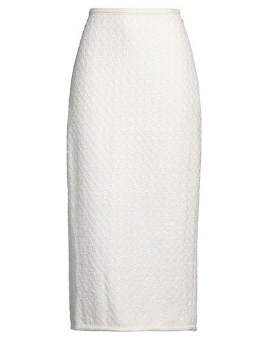 ROTATE BIRGER CHRISTENSEN Midi skirt White 44% Acrylic, 28% Polyester, 25% Wool, 3% Polyamide