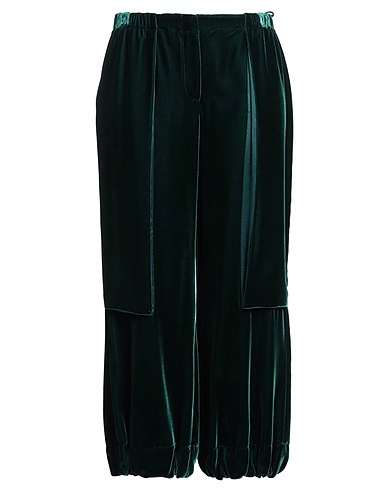 GIORGIO ARMANI Casual pants Emerald green 80% Viscose, 20% Silk