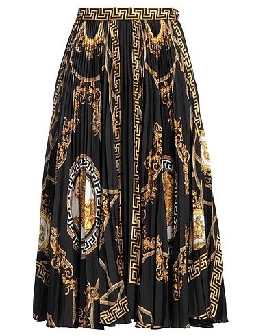 VERSACE Midi-Rock Schwarz 100% Polyester