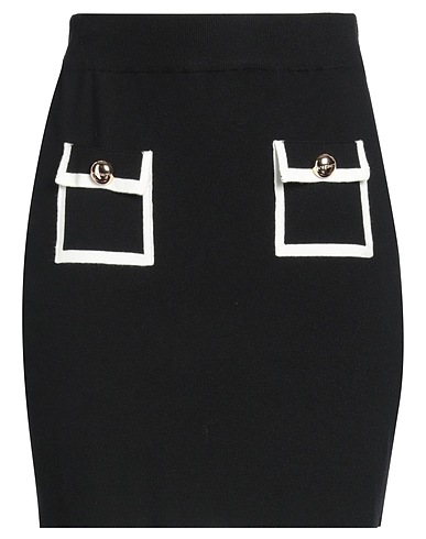 NO SECRETS Mini skirt Black 50% Viscose, 28% Polyester, 22% Polyamide
