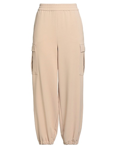 TWINSET Casual pants Beige 95% Polyester, 5% Elastane