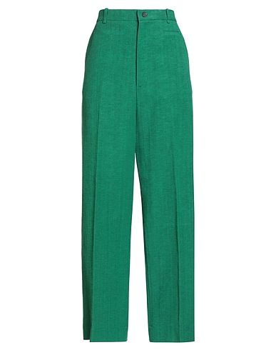 PDR PHISIQUE DU ROLE Casual trouser Green 60% Linen, 40% Viscose