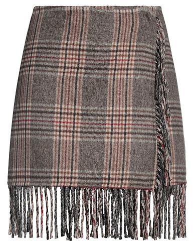 P.A.R.O.S.H. Mini skirt Light brown 50% Polyester, 50% Wool
