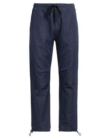 ICE PLAY Casual trouser Navy blue 64% Cotton, 36% Linen