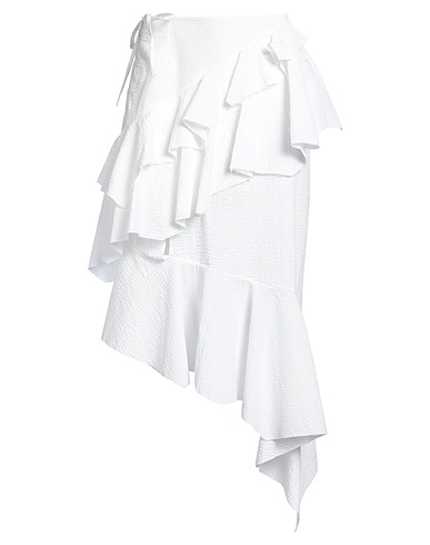 MARQUES' ALMEIDA Jupe mi-longue Blanc 100% Coton