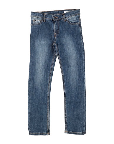 DOLCE&GABBANA Denim pants Blue 98% Cotton, 2% Elastane, Calfskin, Zamak