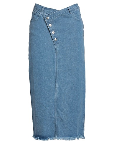 MARQUES' ALMEIDA Denim skirt Blue 43% Recycled fibers, 40% Recycled cotton, 17% Organic cotton