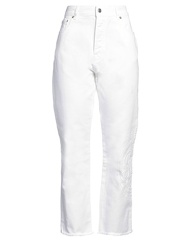 ICEBERG Denim trousers White 100% Cotton, Polyester