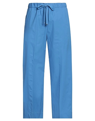 LE TRICOT PERUGIA Casual trouser Azure 95% Cotton, 5% Elastane