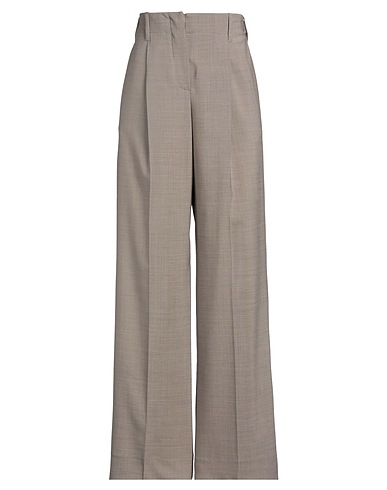 P.A.R.O.S.H. Casual trouser Taupe 95% Virgin Wool, 5% Elastane
