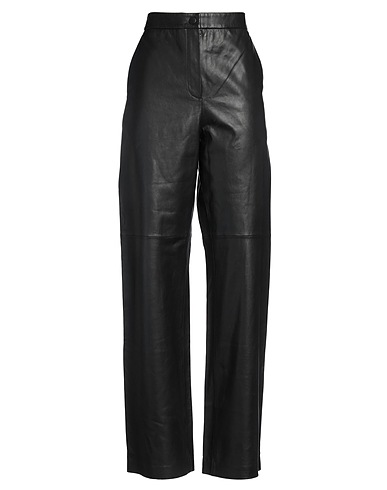 YVES SALOMON Casual trouser Black 100% Lambskin