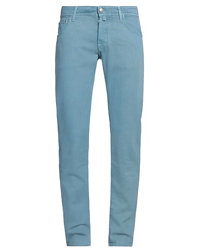 JACOB COHЁN Casual pants Pastel blue 100% Cotton