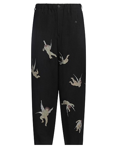 YOHJI YAMAMOTO POUR HOMME Casual trouser Black 55% Linen, 45% Rayon