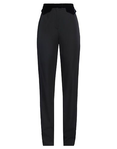 GIORGIO ARMANI Casual trouser Black 100% Virgin Wool, Viscose, Silk