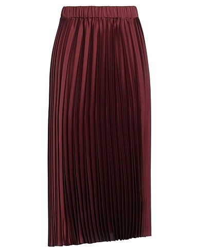 D.EXTERIOR Midi skirt Chocolate brown 97% Polyester, 3% Elastane