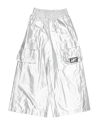 FENDI Casual pants KIDS Silver 69% Cotton, 31% Metallic fiber