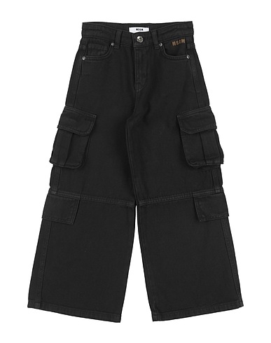 MSGM Denim pants KIDS Black 98% Cotton, 2% Elastane