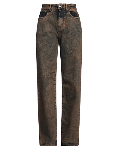 GCDS Denim trousers Brown 100% Cotton