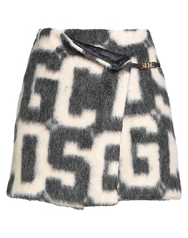GCDS Mini skirt Black 60% Polyurethane, 40% Polyester