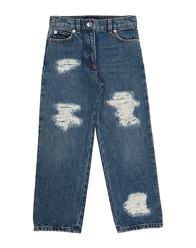 DOLCE&GABBANA Denim trousers Blue 100% Cotton, Polyester, Zamak