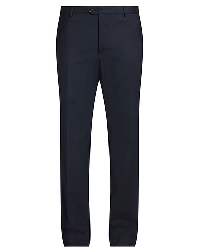 LARDINI Casual trouser Midnight blue 100% Wool