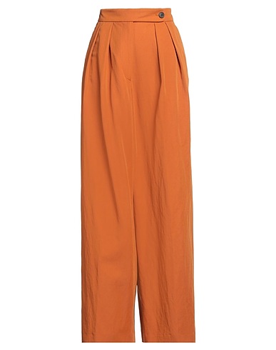 DRIES VAN NOTEN パンツ 赤茶色 ウール 63% / 指定外繊維（紙） 23% / ナイロン 14%