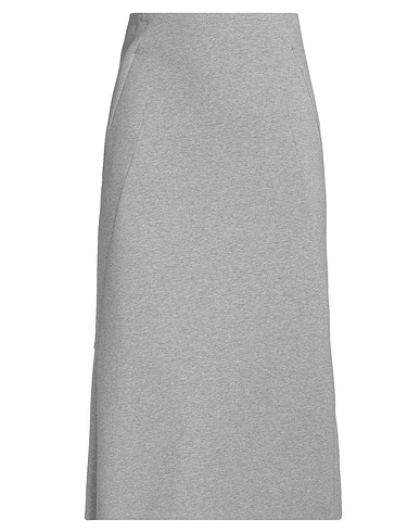DRIES VAN NOTEN Midi skirt Grey 81% Cotton, 13% Polyester, 6% Elastane