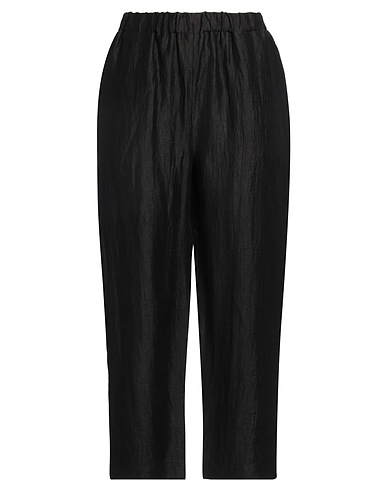 ALPHA STUDIO Pantalone Nero 88% Lino, 12% Poliammide