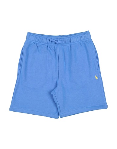 POLO RALPH LAUREN Shorts & Bermuda FRENCH TERRY DRAWSTRING SHORT Light blue 87% Cotton, 13% Polyester